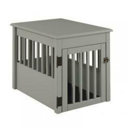 EF Furniture Ruffluv Pet Crate End Table - Grey 482404